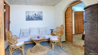 Salon chambre piscine